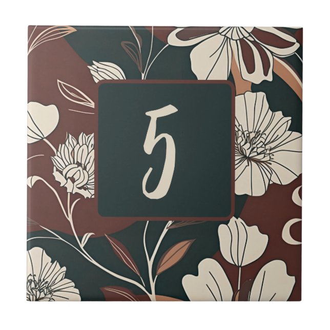 Autumn Noir Blossoms  Tile (Front)