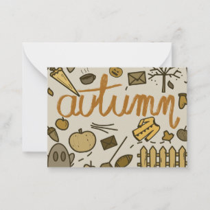 Autumn Note Card with Envelope Fall