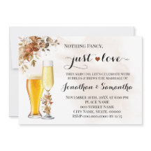 Autumn Nothing Fancy Just Love Elopement Invite