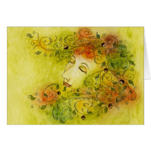 Autumn Nymph Harvest Card