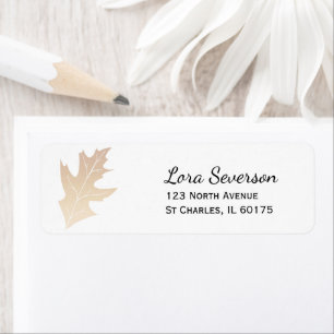 Autumn Oak Leaf Return Address