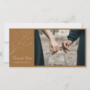 Autumn Oak Leaf Thank You Card