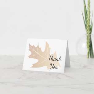 Autumn Oak Leaf Thank You Card