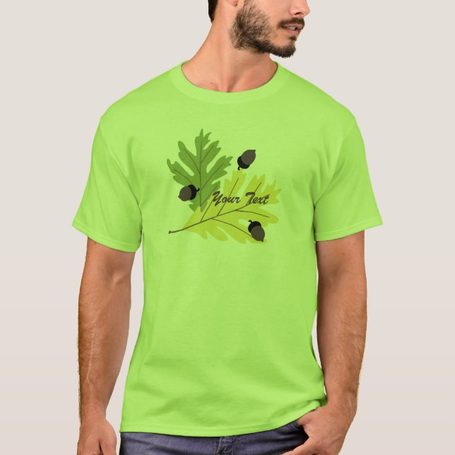 Autumn Oak Leaves and Acorns Fall t-shirt (Front)