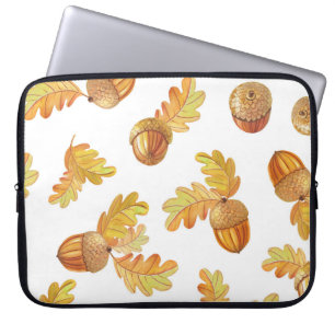 Autumn oak leaves: colourful pattern. laptop sleeve