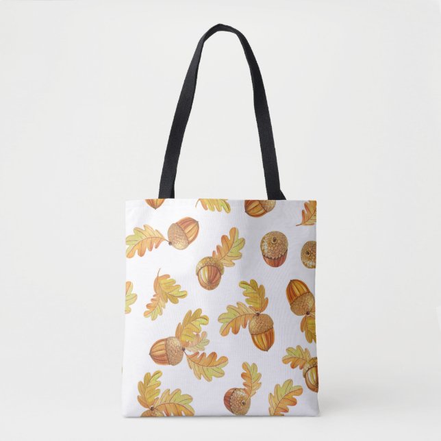Autumn oak leaves: colourful pattern. tote bag (Front)