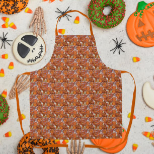 Autumn Oak Leaves Floral Pattern Apron