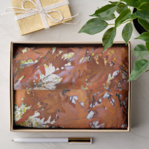Autumn Oak Leaves Floral Tissue Paper