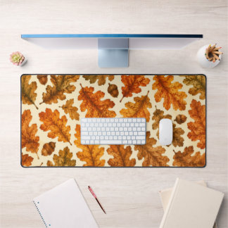 Autumn Oak Leaves Pattern | Cosy Nature Aesthetic Desk Mat