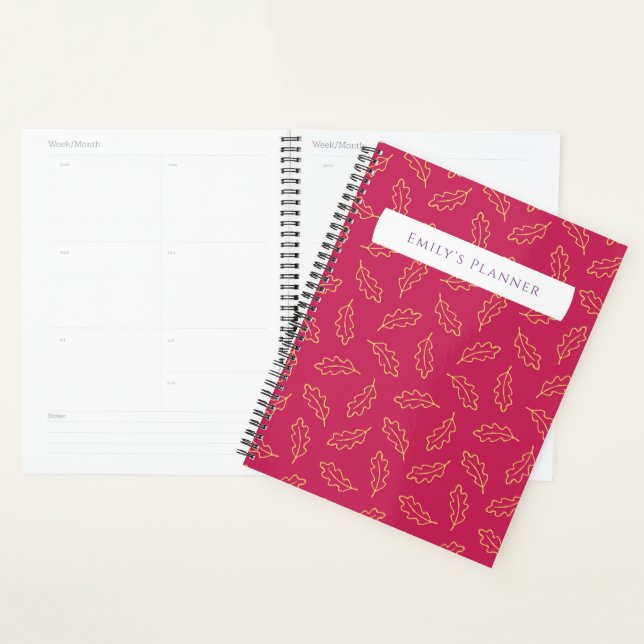 Autumn Oak Planner - berry/maize (Display)