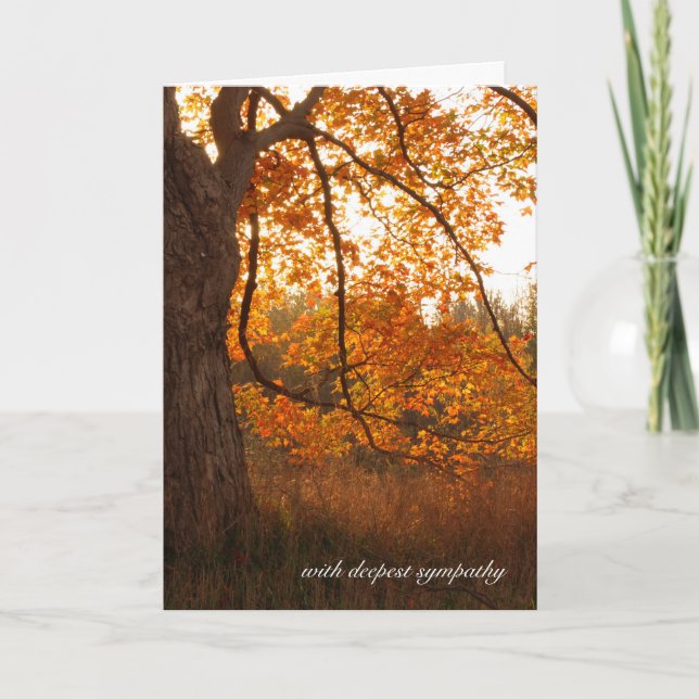 autumn oak sympathy card (Front)