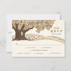Autumn Oak Wedding RSVP