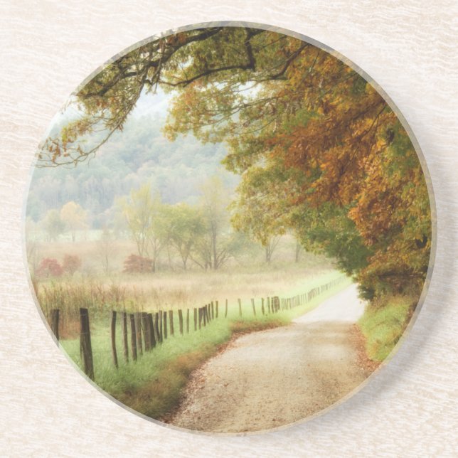 Autumn on a Country Road Coaster (Front)