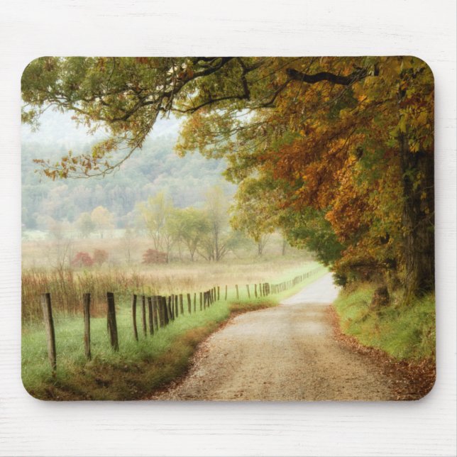 Autumn on a Country Road Mouse Mat (Front)