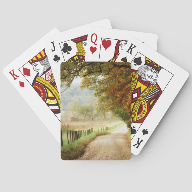 Autumn on a Country Road Playing Cards (Back)