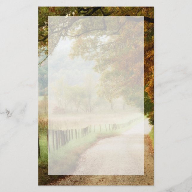 Autumn on a Country Road Stationery (Front)