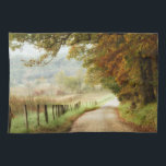 Autumn on a Country Road Tea Towel<br><div class="desc">Home Décor</div>