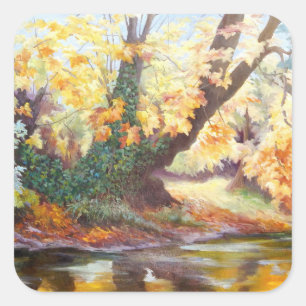 Autumn on the Darent 1999 Square Sticker