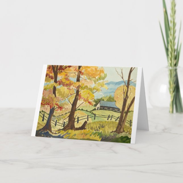 Autumn on the Farm Card (Front)