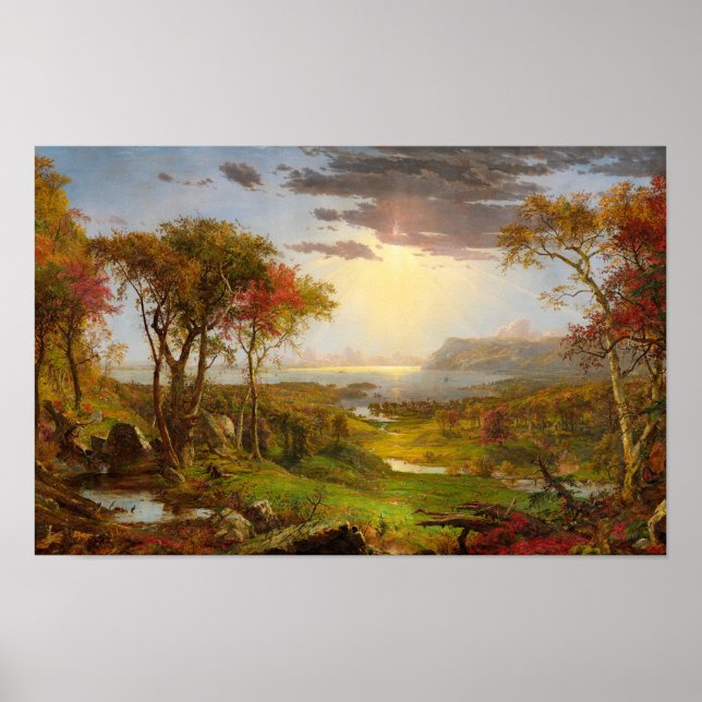 Autumn, On the Hudson River by Jasper F. Cropsey Poster (Front)