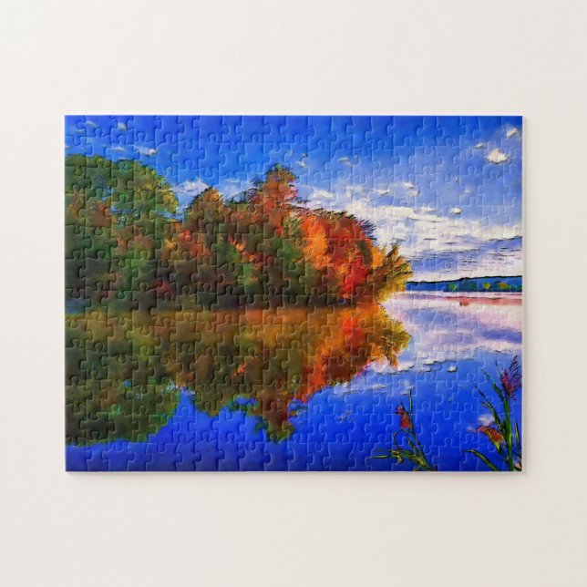 Autumn on The Lake | Custom Jigsaw Puzzle (Horizontal)