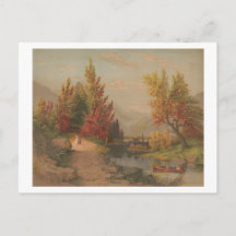 Autumn on the Lehigh Chromolithograph 1882