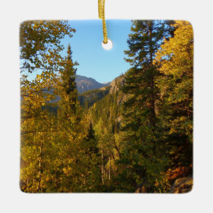 Autumn on the Trail to Dream Lake Ceramic Ornament