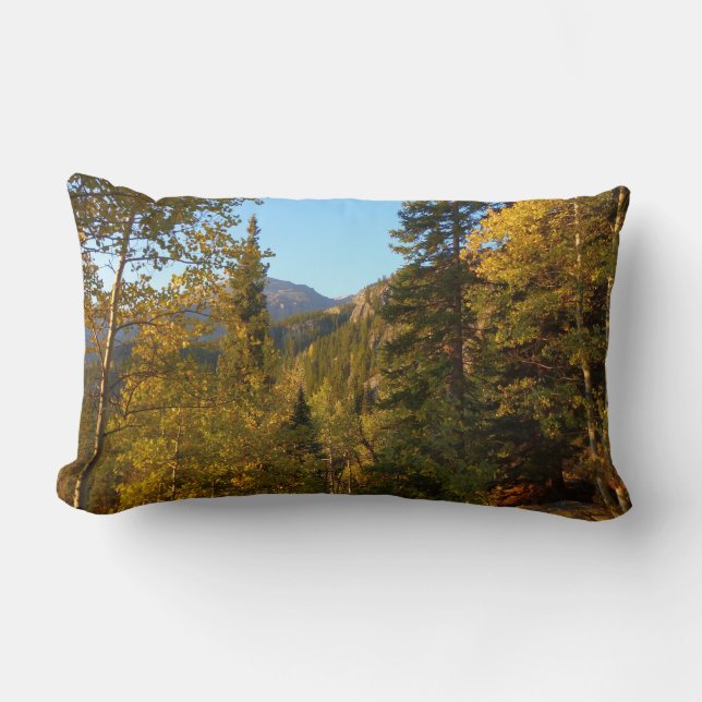 Autumn on the Trail to Dream Lake Lumbar Cushion (Front)