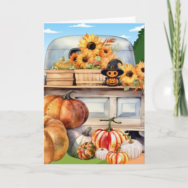 Autumn or Halloween Greeting Card (Front)