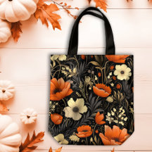 Autumn Orange and Cream Bold Blooms