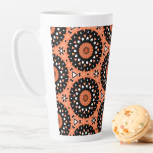 Autumn Orange Floral Latte Mug