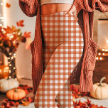 Autumn Orange Gingham Chequered Plaid Leggings<br><div class="desc">A classic autumn orange gingham chequered plaid pattern perfect for adding a touch of seasonal charm. This timeless design features a bold, rustic look with its orange and white gingham pattern, ideal for those who love fall-themed decor or fashion. Whether you're looking to spice up your home or wardrobe, this...</div>