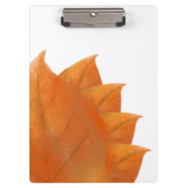 Autumn Orange Leaves Clipboard (Front)