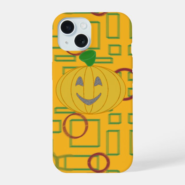 Autumn Orange Pumpkin  iPhone 15 Case (Back)