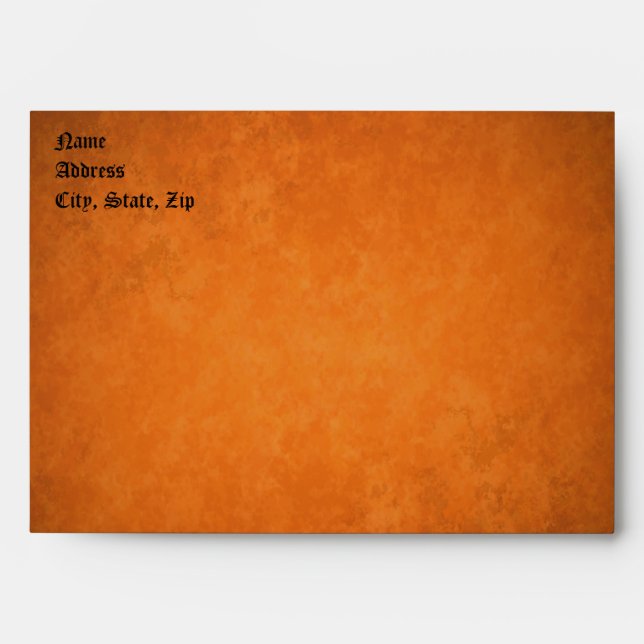 Autumn orange wedding envelopes (Front)
