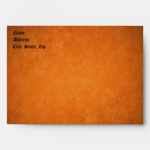 Autumn orange wedding envelopes