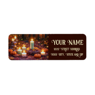 Autumn Outdoors Candles Mystical Return Address