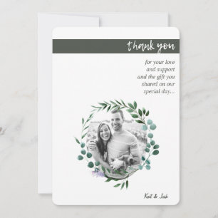 Autumn Oval Wreath Thank You Card