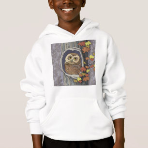 Autumn Owl and Fall Colours Hoodie