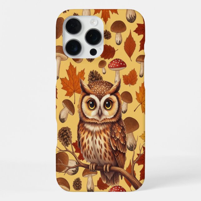 Autumn Owl And Leaves iPhone Case (Back)