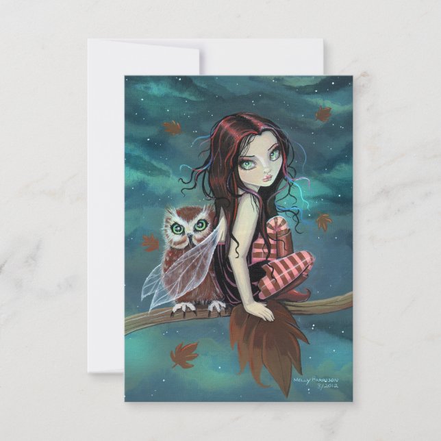 Autumn Owl Fantasy Art (Front)