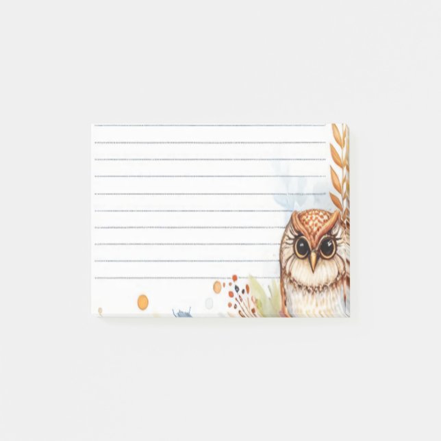 Autumn Owl Post-it Notes (Front)