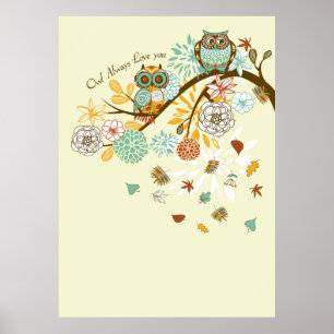 Autumn Owl Poster