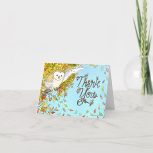 Autumn Owl Thank You Card