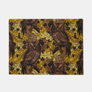 Autumn owls doormat