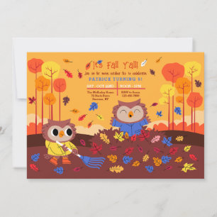 Autumn Owls Invitation