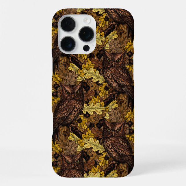 Autumn owls iPhone case (Back)