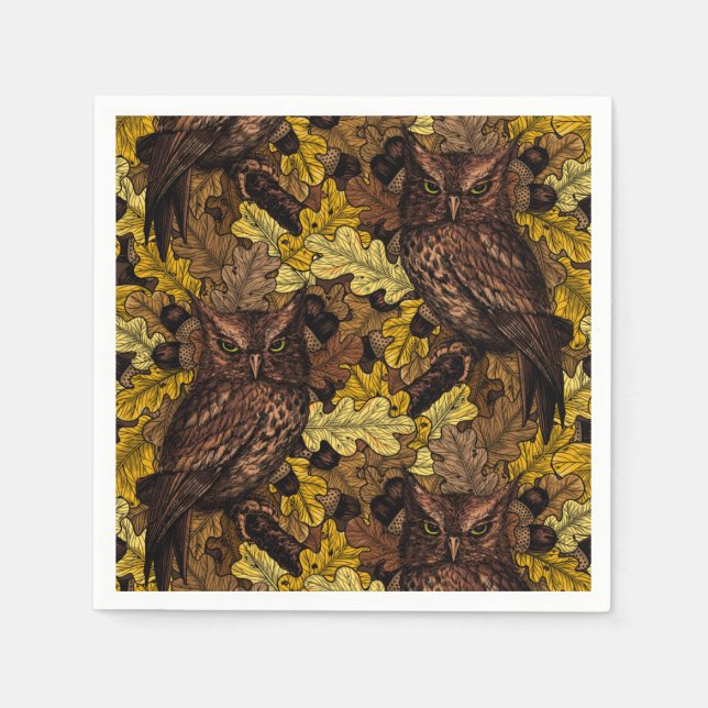 Autumn owls napkin (Front)