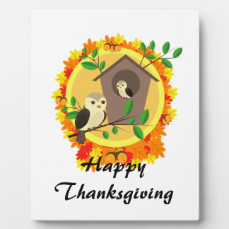 Autumn Owls Plaque