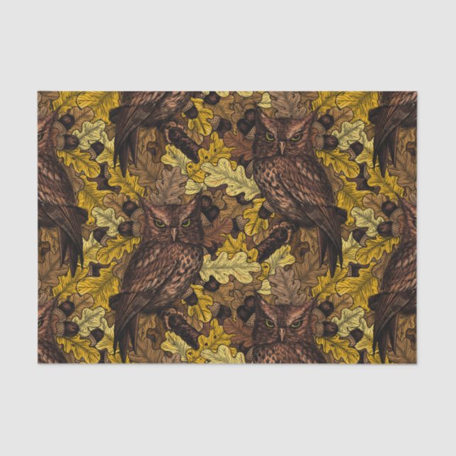 Autumn owls tissue paper (Front)